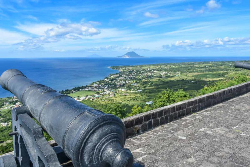 View over St Kitts from Brimstone Hill Fortress