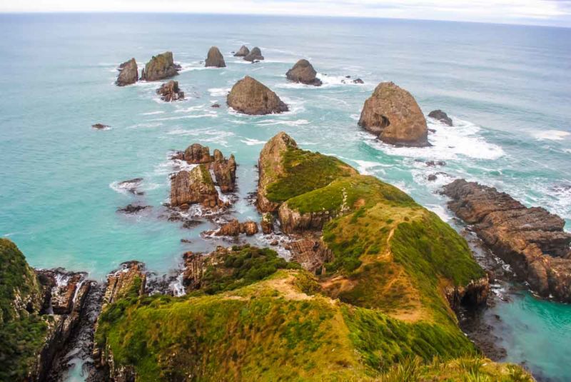 Nugget Point rocks in the Catlins