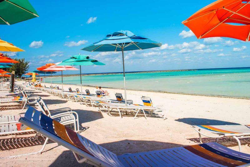 Serenity Bay Deck Chairs on Castaway Cay Bahamas