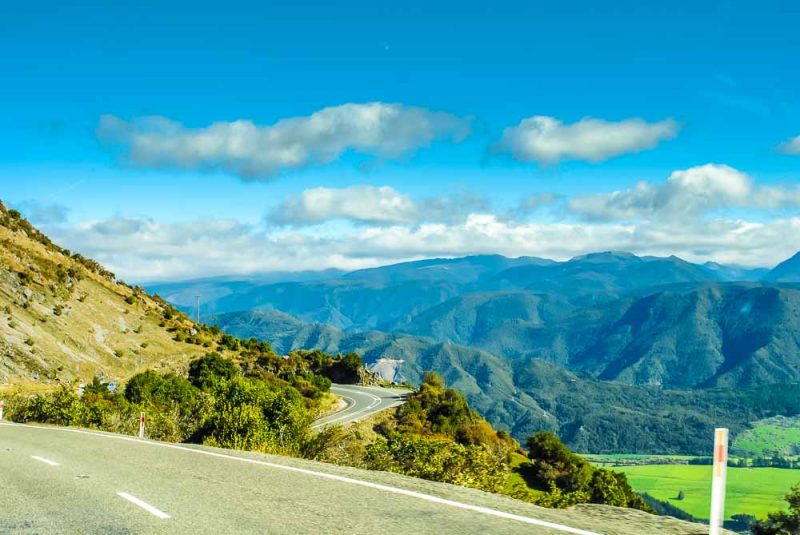 Highway 60 over Takaka Hill New Zealand