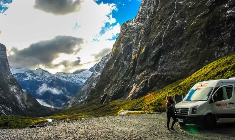 Mountains along the Milford Road near the Homer Tunnel