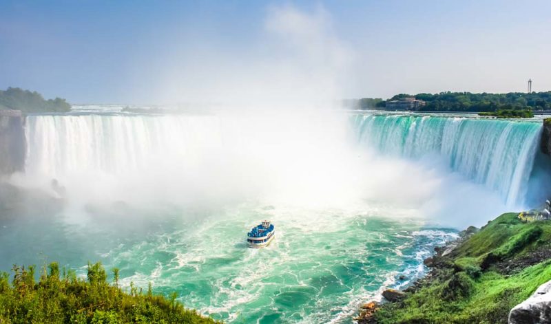 Niagara Falls with the Maid of the Mist