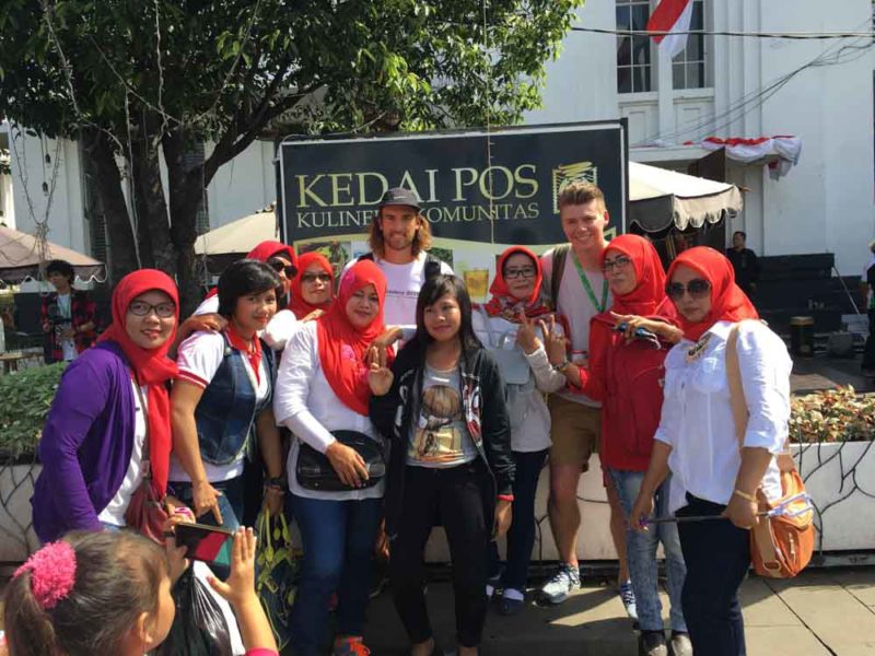 Selfies with the Indonesians in Jakarta Kota Tua