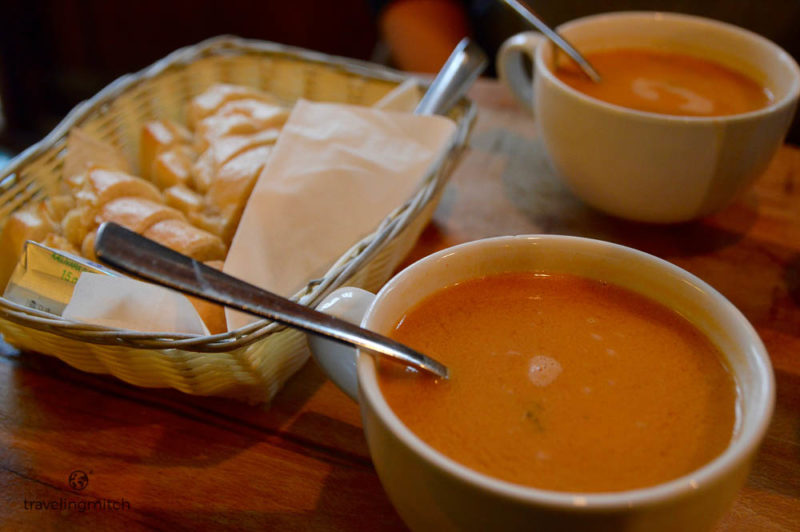 Lobster soup at The Seabaron restaurant