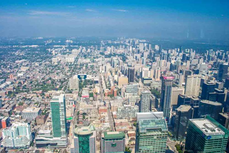 View from the CN Tower Toronto