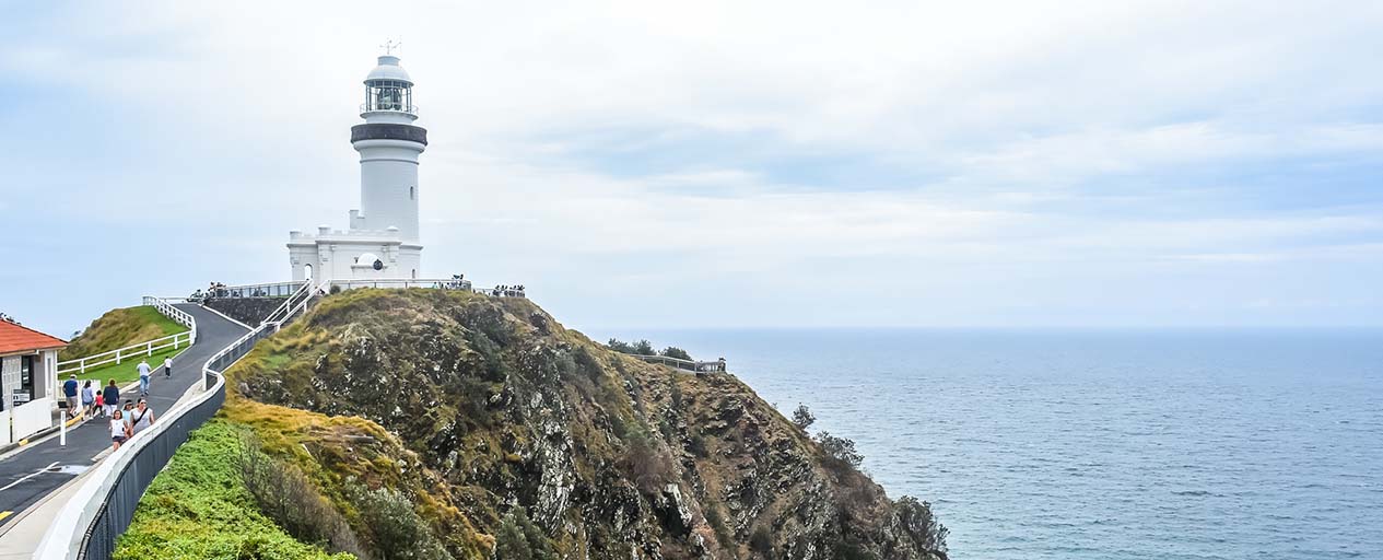 byron bay lighthouse on cape byron, Australia's east coast