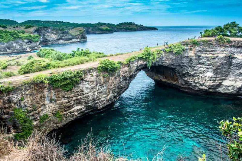 Nusa Penida - Broken Beach and Manta Bay in the background