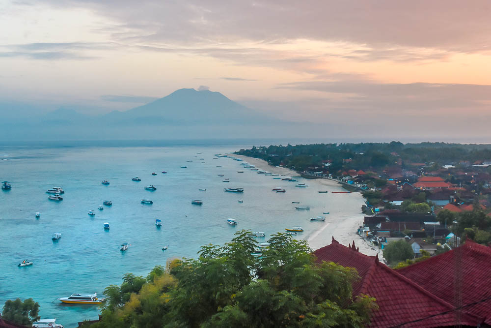 Jungut Batu Beach from our villa on the Nusa Lembongan Hill