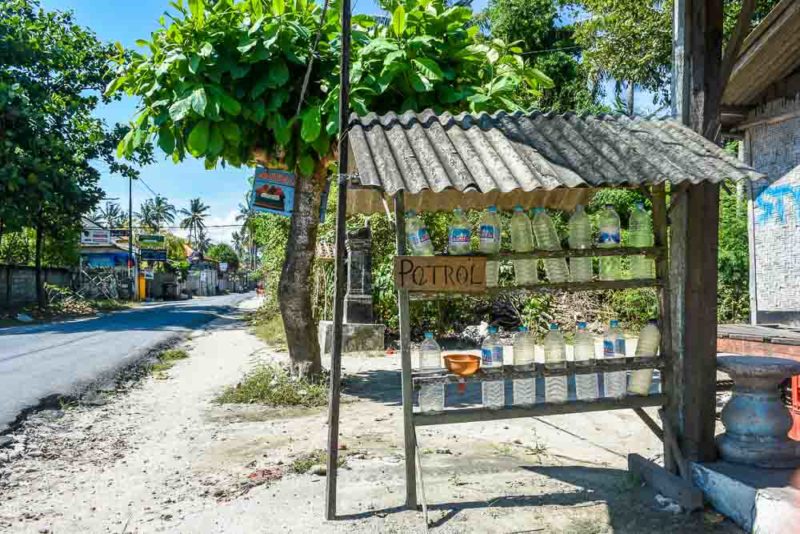 Local petrol station on Nusa Lembongan