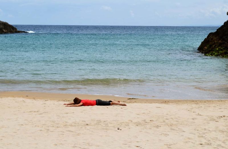 One of many beaches along the Camino del Norte cycling route