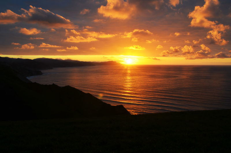 Sunset along the Camino del Norte