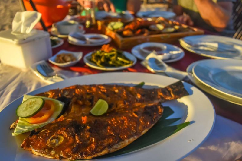 Red snapper at the Jukut Cafe Jimbaran Bay