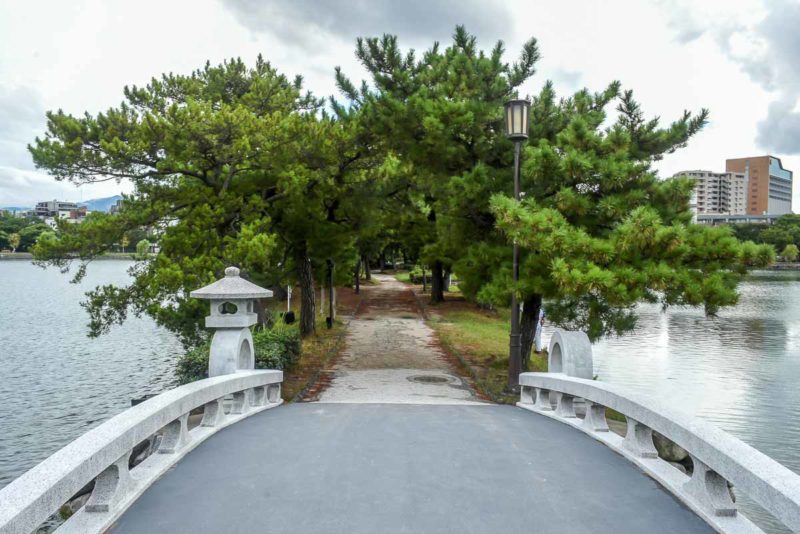Bridge to the Ohori Park island