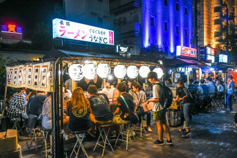 Yatai markets on Nakasu Island in Fukuoka