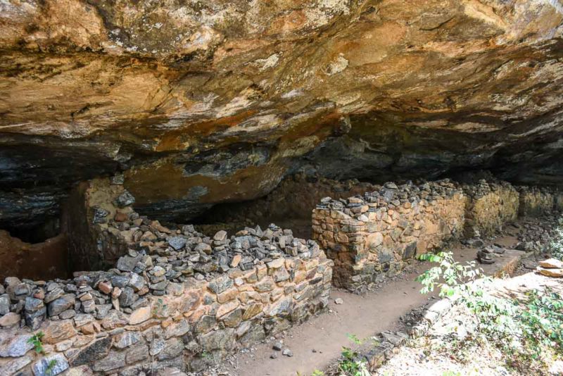 Monk quarters ruins up Pidurangala Rock Temple