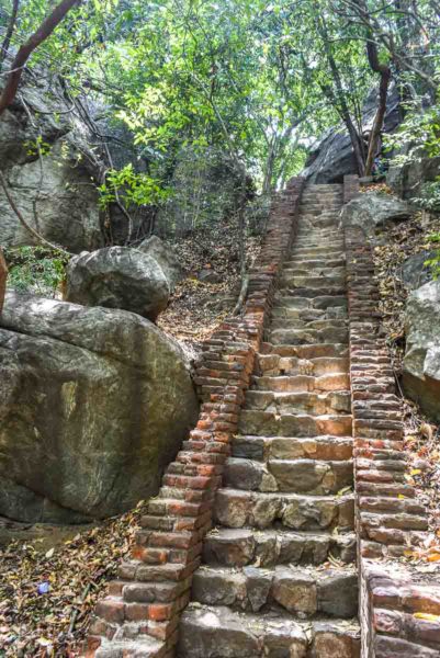 Stairs up to Pidurangala Rock Temple