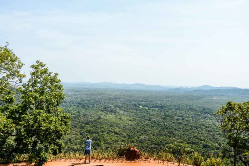 Taking photos from Sigiriya Rock