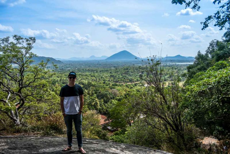 View half way up the walk to Dambulla Rock Temple