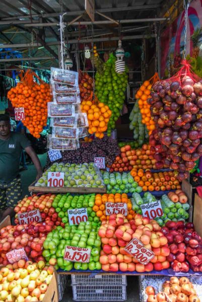 fruit stand at the Pettah Market Colombo