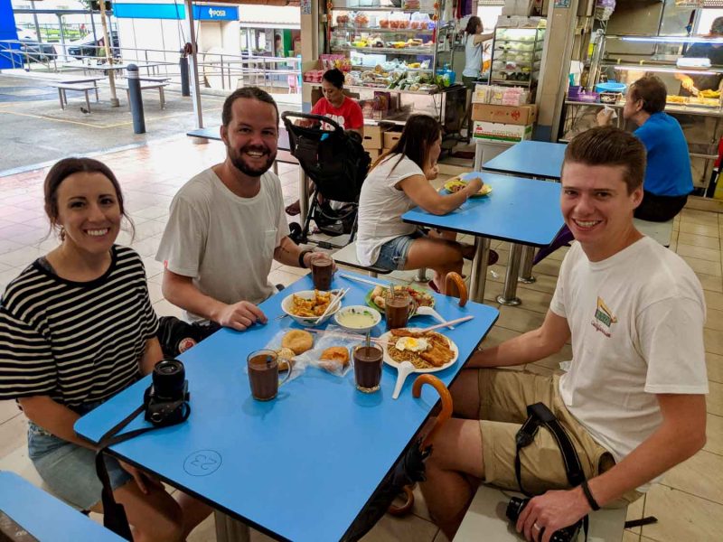 3 members of sqaudSQ at Kallang Estate Food Centre