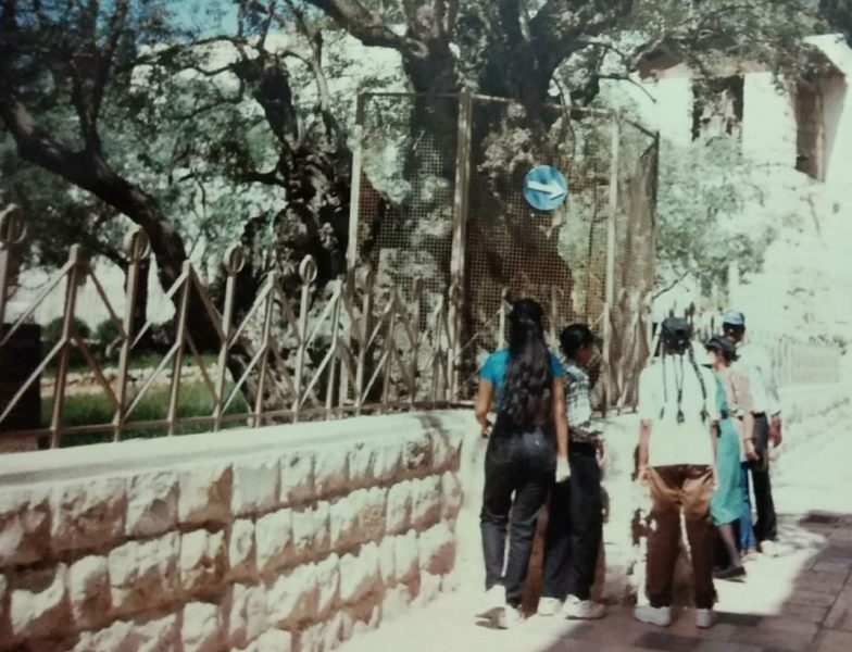 At the garden of Gethsemane - April 1997 - I'm on the left