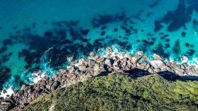 Awabakal Nature Reserve Newcastle coast from above