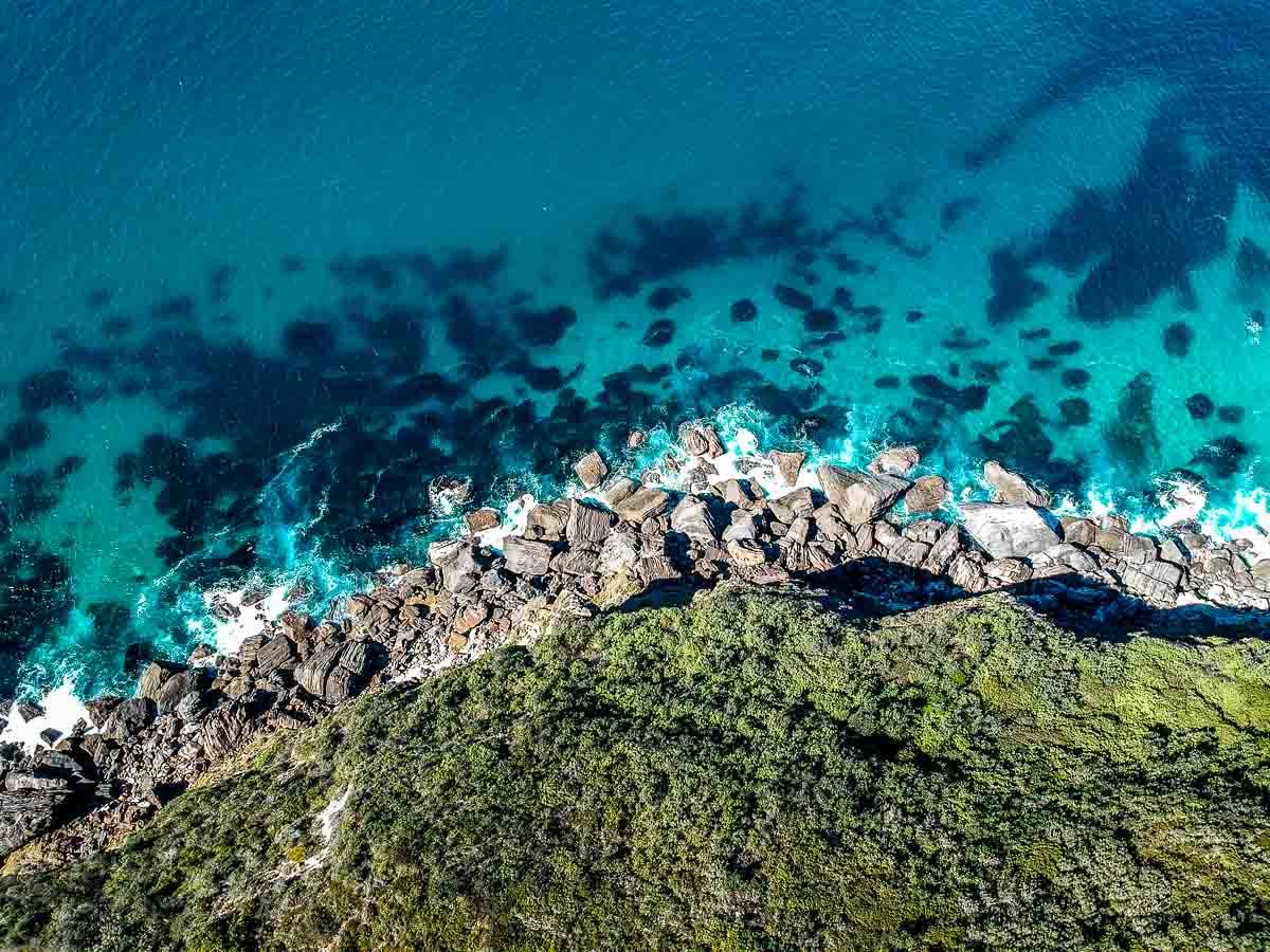 Awabakal Nature Reserve Newcastle coast from above