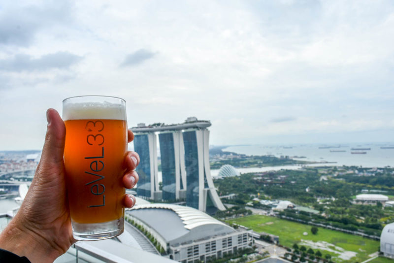 Craft beers at Level 33 Singapore