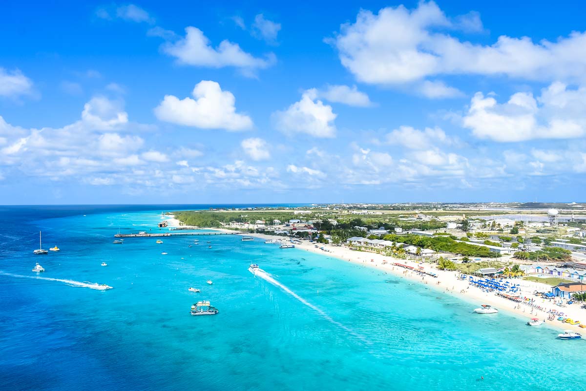 The view from our cruise ship at Grand Turk in the Turks and Caicos Islands