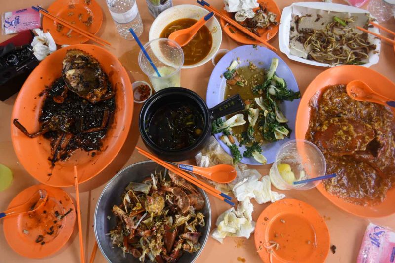 Singapore food feast at Old Airport Road Hawker Centre - after