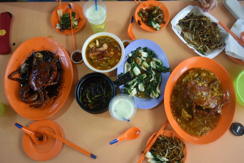 Singapore food feast at Old Airport Road Hawker Centre - before
