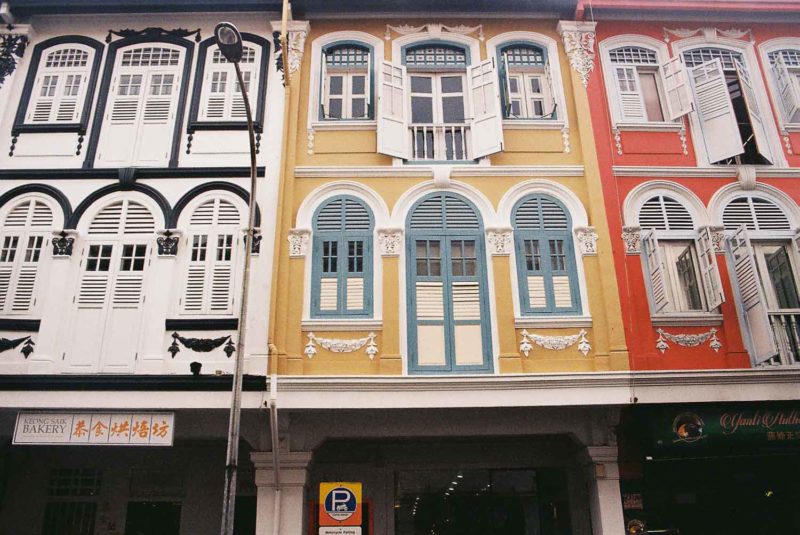 film - beautiful townhouses in Chinatown