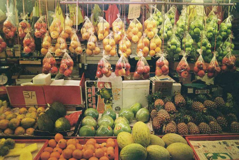 Fruit stand at the Tiong Bahru Market Singapore