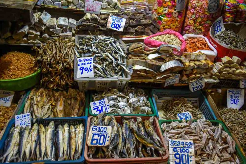 Dried fish shop in Kandy Sri Lanka