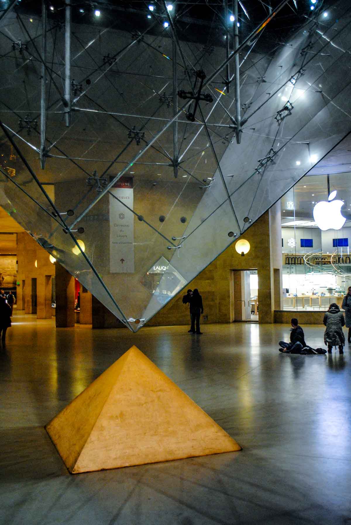 Inverted pyramid of the Louvre Museum Paris