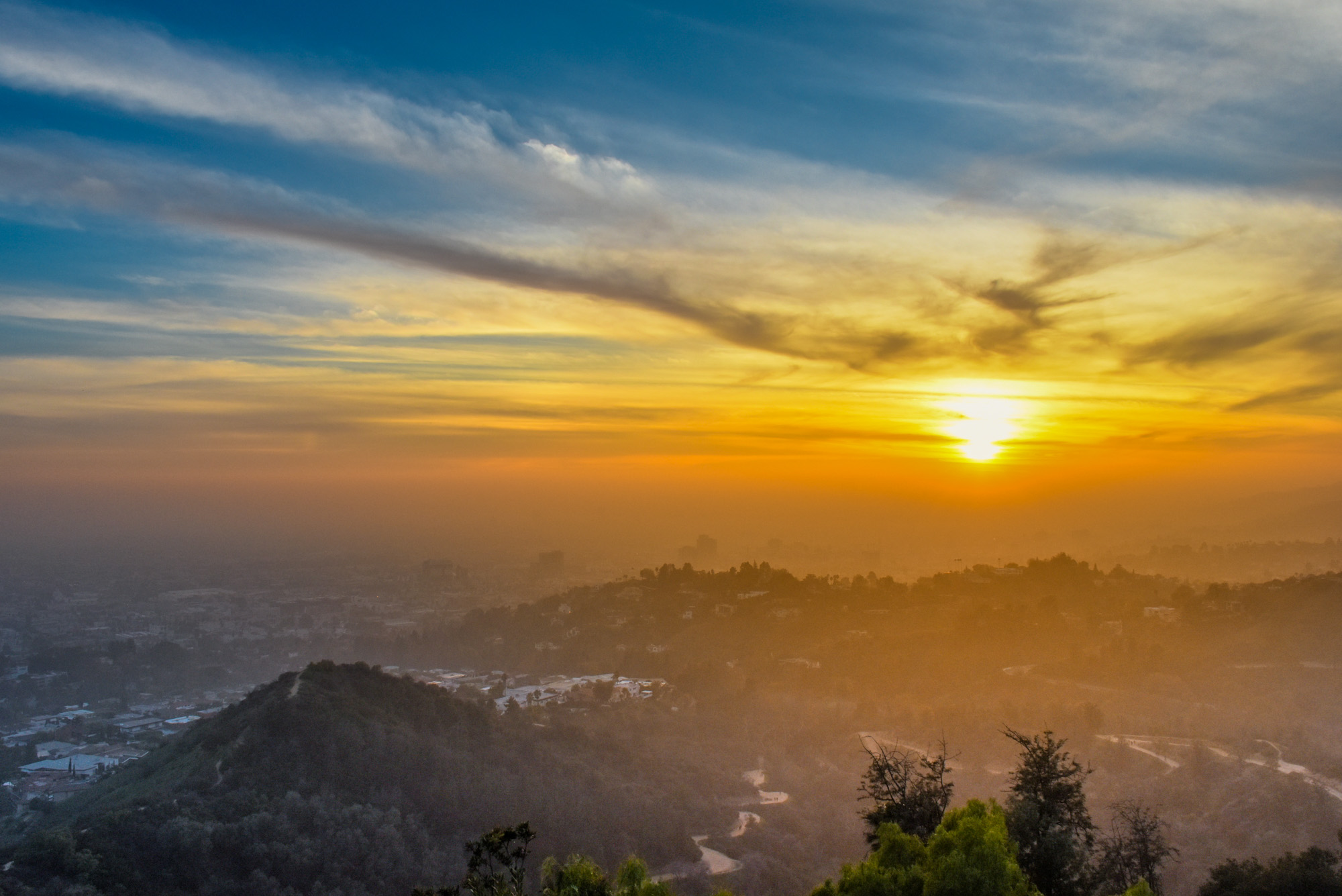Sunset over LA from Griffith Observatory