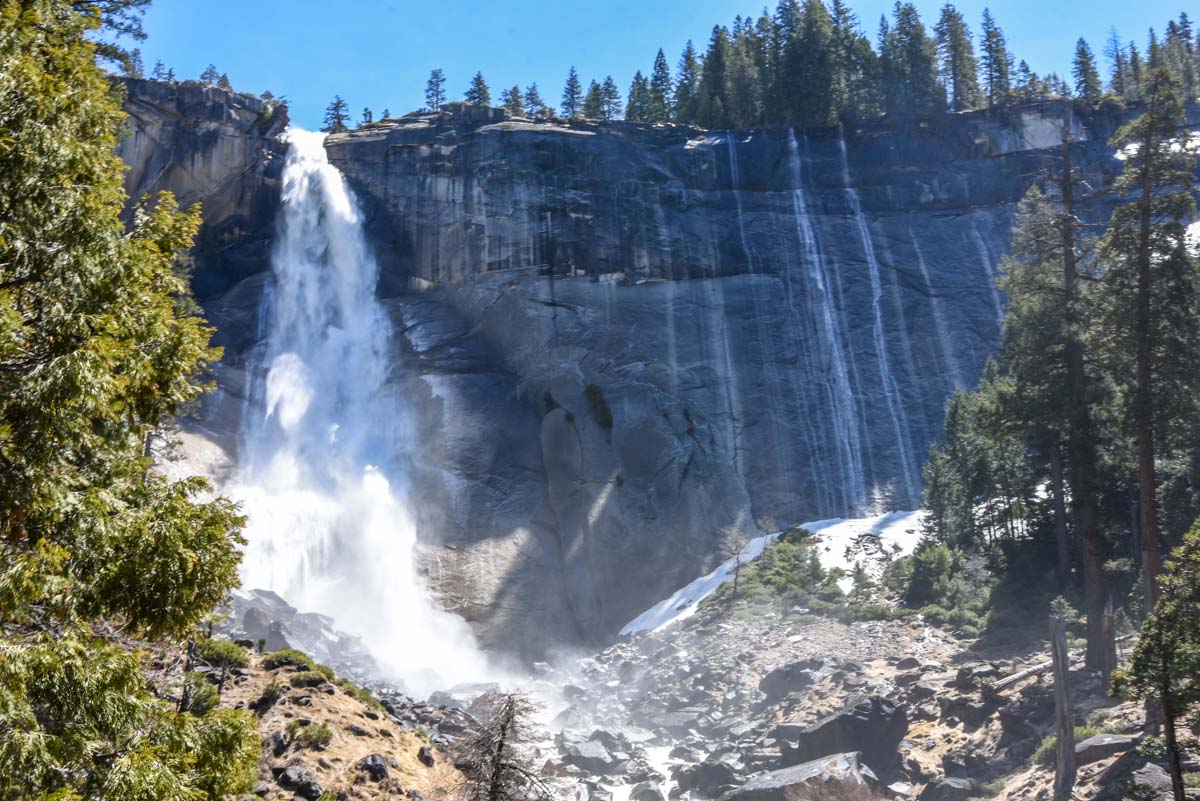 Nevada Falls close up from the base, Yosemite National Park