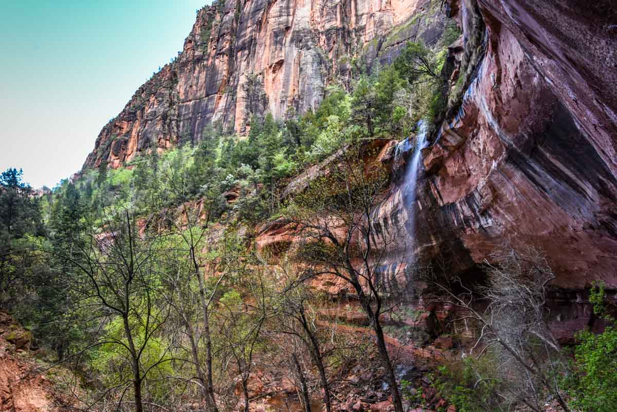 Waterfall at the Emerald Pools Walk