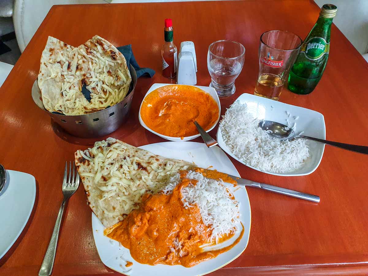 Butter chicken at Cafe Rendezvous New Delhi