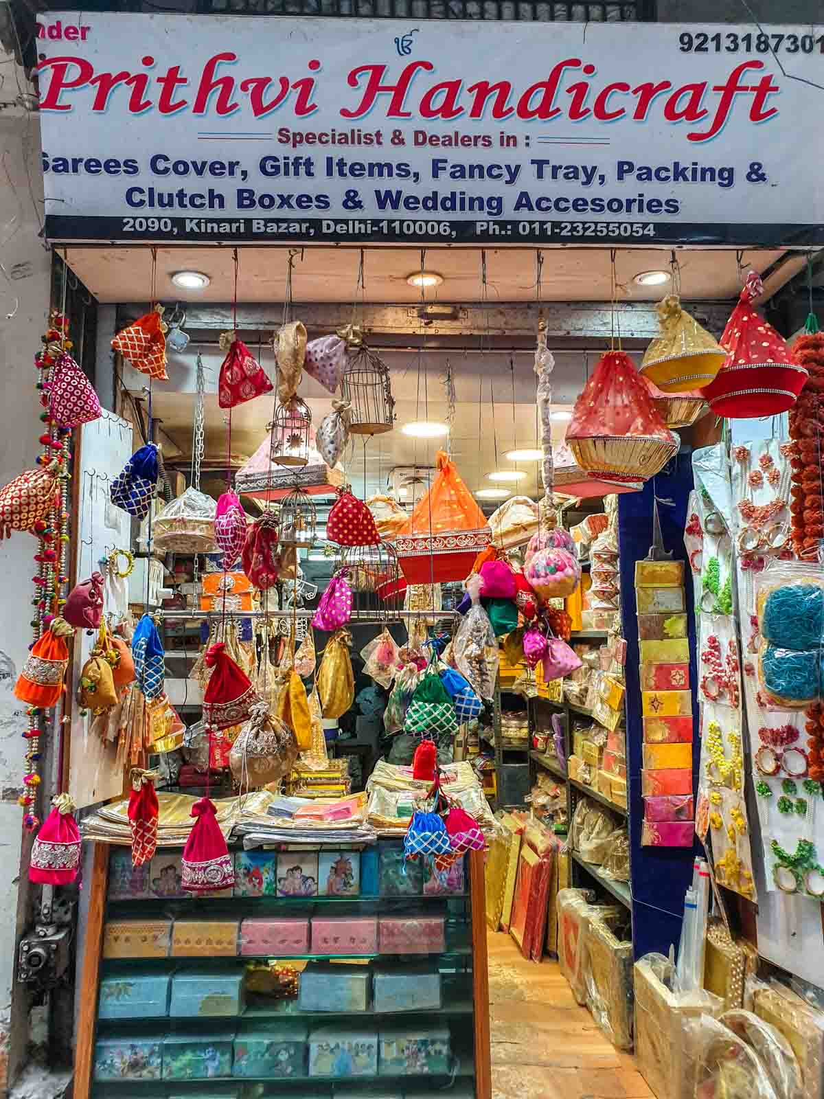 Wedding and handicraft market in Chandni Chowk Delhi