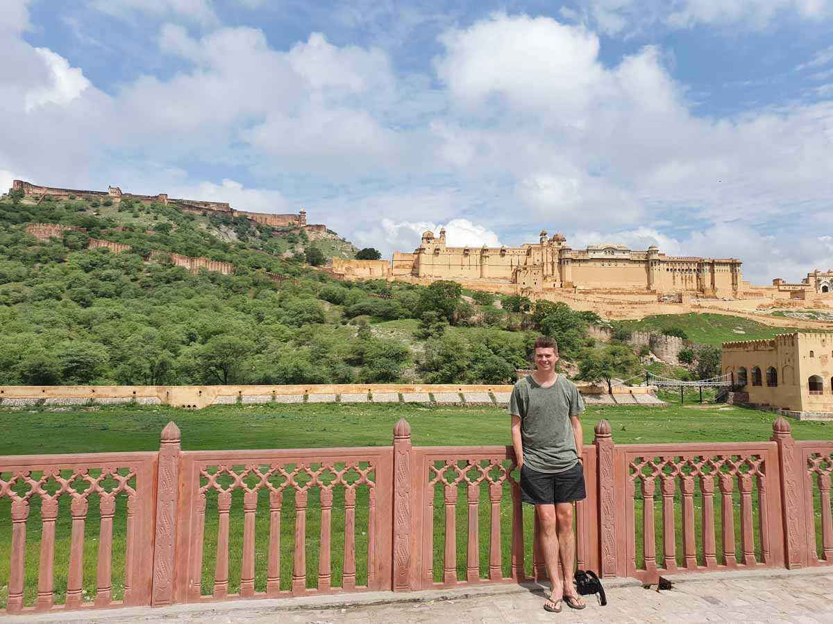 Amer Fort looking up from below