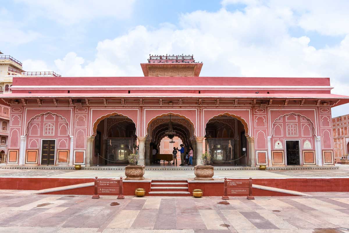 Diwan-i-khas -- Hall of public audience -- at the Jaipur City Palace