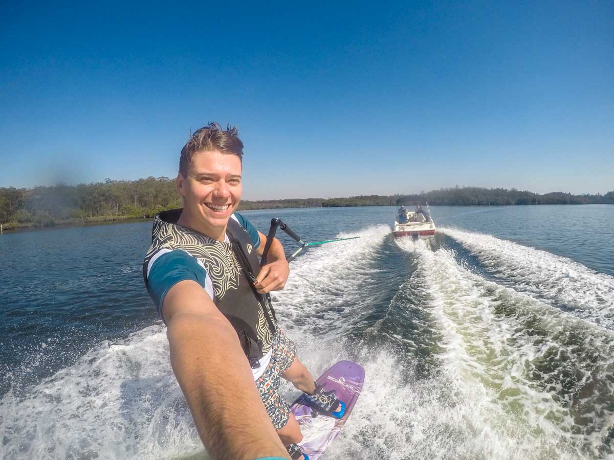 Wakeboarding on Port Stephens