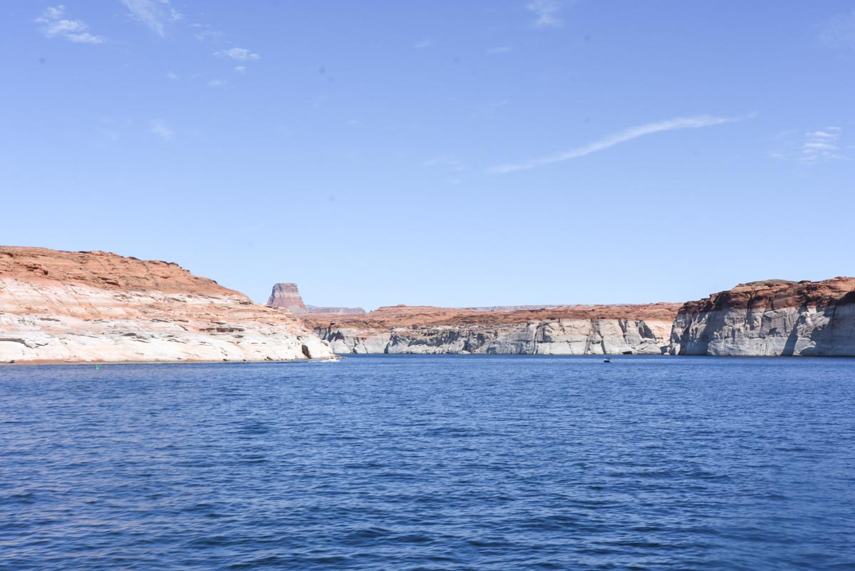 Tower Butte in the distance from Lake Powell