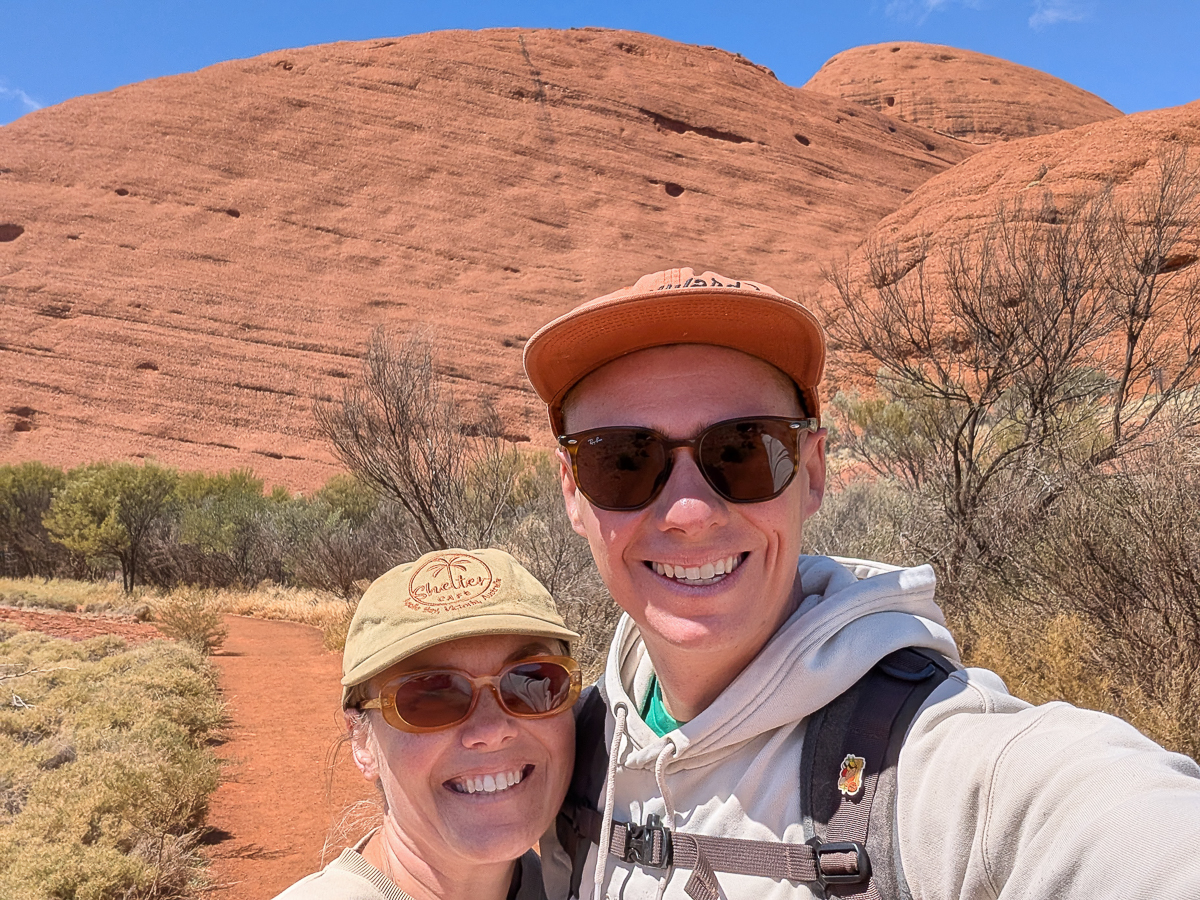 At the start of Valley of the Winds hike, Kata Tjuta